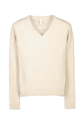         MAGLIA SCOLLO V TRECCIA