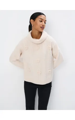 Maglione con trama decorativa